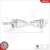 ESEN SKV 40SKV135 Antriebswelle passend für MERCEDES-BENZ VITO Bus (638) V-Klasse (W638/2) VITO Kasten (638)