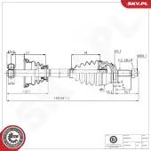 ESEN SKV 40SKV249 Antriebswelle Vorne Links für RENAULT Sandero / Stepway I (BS) LOGAN I (LS) für DACIA SANDERO