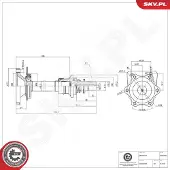 ESEN SKV 40SKV008 Antriebswelle Vorne Rechts für VW SHARAN (7M8, 7M9, 7M6) für FORD GALAXY (WGR) für SEAT Alhambra (7V8, 7V9)