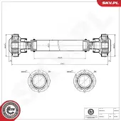 ESEN SKV Kardanwelle Gelenkwelle Achsantrieb für VW Touareg (7LA, 7L6, 7L7) 76SKV010