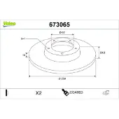 Valeo Bremsscheibe COATED 673065