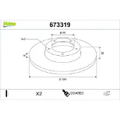 Valeo Bremsscheibe COATED 673319