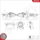 ESEN SKV Antriebswelle 40SKV136