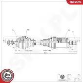 ESEN SKV 40SKV167 Antriebswelle Vorne Links für BMW 7 (F01, F02, F03, F04) 5 GT (F07)