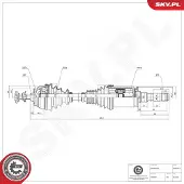 ESEN SKV 40SKV017 Antriebswelle Vorne Rechts für BMW 5 Touring (F11) 5 Limousine (F10) 6 Gran Coupe (F06) 6 Coupe (F13) 6 Cabrio (F12)