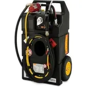 Cemo Mobile Tankanlage Benzin-Trolley, 95 l, Elektropumpe 12V, Schlauch 3,2 m