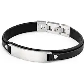 FYNCH-HATTON Armband Leather meets Metal in schwarz | Gr.: onesize