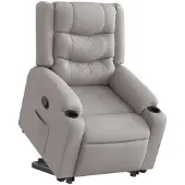 vidaXL Relaxsessel mit Aufstehhilfe Wolkengrau Stoff