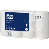 Tork Universal Toilettenpapier 1-lagig weiß 56 m x 10 cm Packung mit 64 Rollen/400 Blatt