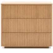 Natur24 Kommode Helvine 50 x 90 x 79 cm MDF Eichenfurnier Natur