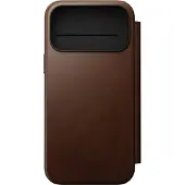 Nomad Apple iPhone 17 Pro Max Hülle - Echtes Leder - - Klapphülle - Braun