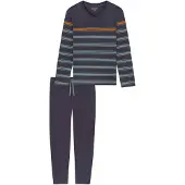 Schiesser Pyjama Casual Nightwear in graphit | Gr.: 56