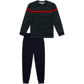 Schiesser Pyjama Jungen Jersey grün gestreift, 140 774154-0002-01400