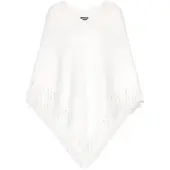 Dreimaster Women Poncho in offwhite | Gr.: XL/XXL