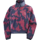 Salomon - Kurzes Fleece mit halbem Reißverschluss - Chroma Fleece Crop HZ W Nocturne/Blue Nights für Damen - Größe XS - Navy blau