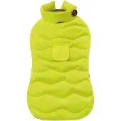 Croci Hondenjas Padded Eco Leaves Gerecycled Geel