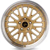 KESKIN 18 Zoll KT22 5x108 ET45 Alufelgen GOLD LIP POLISH