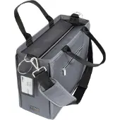 Sigel Laptoptasche Desk Sharing Bag Premium M, für Laptops bis 15,4″, 2 große und 5 kleine Fächer, Tragegriffe, Schultergurt, RPET, dunkelgrau