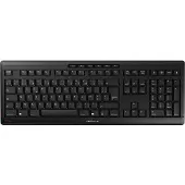 Cherry Stream Wireless, Volle Größe (100%), Verkabelt & Kabellos, RF kabellos + USB, AZERTY, Schwarz