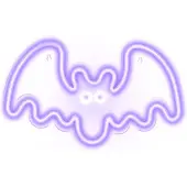 Forever Light Neon PLEXI LED FLEDERMAUS lila NNE14 Neolia