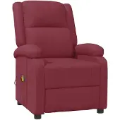 vidaXL Massagesessel Weinrot Kunstleder