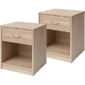 HTI Nachtschrank 2er Set Nina Sonoma
