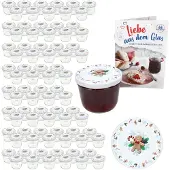 MamboCat 100er Set Sturzglas 230ml Einmachglas + TO-Deckel 82 Candyman eisblau + Heft