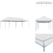 vidaXL Pop-Up Partyzelt Faltbar 3 x 9 m Weiß - Pavillons & Partyzelte