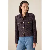 Sissy-Boy Bouclé-Jacke - Dunkelbraun | Größe: L