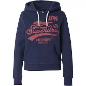 Superdry für Damen. W2012485A High Flyers Kapuzenpullover marineblau (S), Lässig, Baumwolle