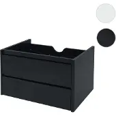 Mendler Waschbeckenunterschrank HWC-B19, Waschtischunterschrank Waschtisch Badezimmer, hochglanz Soft-Close 50x80cm schwarz