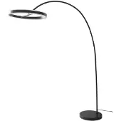 LUCANDE LED-Bogenlampe Yekta, schwarz, 183 cm, dimmbar