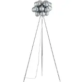 LUCANDE Stehleuchte Diborah, rauchgrau, Glas, 150 cm, G9