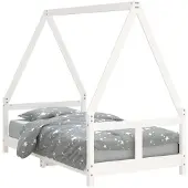 Syfax Kinderbett Weiß 80x160 cm Massivholz Kiefer