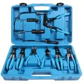 LLCTOOLS 9 tlg Schlauchklemmen Zange Set Abklemmzange Schläuche Schlauchschellenzangen