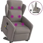 Syfax Relaxsessel Elektrisch Taupe Stoff