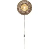 Good&Mojo Wandlampe Barbados, dimmbar, Holz hell, für Wohn- / Esszimmer, Bambus, Wandleuchte, Wandlampe Innen