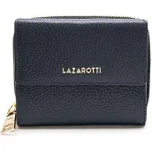 Lazarotti Leder Geldbörse Bologna Leather Wallet With 8 Card Slots Navy dunkelblau