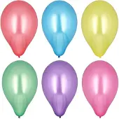 Papstar Luftballonsfarbig sortiert Metallic Metallic