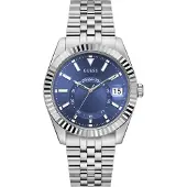 GUESS Armbanduhr Herren Jaden Silver Tone Multi-function Date Watch Silber GW0977G1