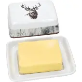 MamboCat Alois Butterdose mit Deckel aus Porzellan