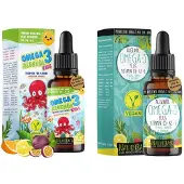 Naturecraft Omega-3 Duo-Set – Algenöl Tropfen Kids + Vegan 40 ml
