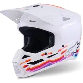 Alpinestars S-M3 Force Weiß Mehrfarbig Motocrosshelm Größe XS