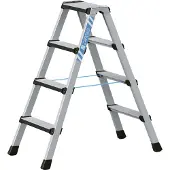 Zarges Comfortstep B Stehleiter mit gepolsterter Stufen-Vorderkante 2x4 Stufen
