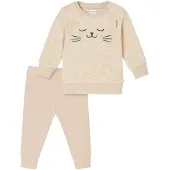 Schiesser Pyjama Baby Anzug Langarm in Sand | Gr.: 86/92