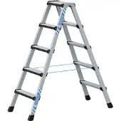 Zarges Comfortstep B Stehleiter mit gepolsterter Stufen-Vorderkante 2x5 Stufen