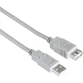 Hama 00200906, 3 m, USB A, USB A, USB 2.0, 0,48 Gbit/s, Grau