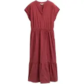 Tom Tailor Solid Volants ärmelloses Kleid