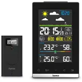 Hama 00222239 Digitale Wetterstation Schwarz Akku
