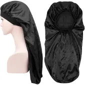 INF Lange Schlafmütze aus Satin Black